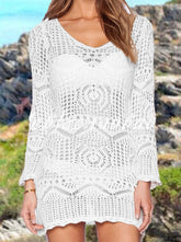 Sexy Vacation Solid Without Belt Swimwears Cover Up